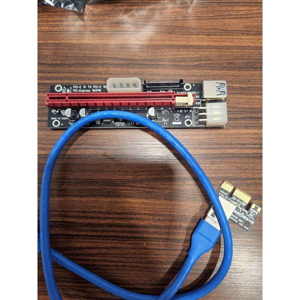 NEW Ubit PCI-E Riser Adapter Card + USB‎ 3.0 Cable -- crypto mining - Picture 3 of 8